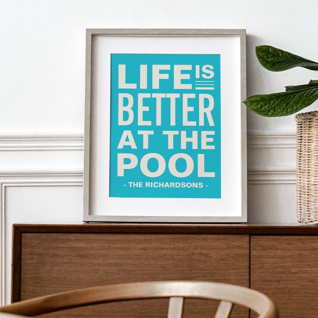 Life is Better at the Pool Personalised Print (Creator Uploaded)