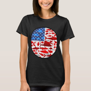 Life is Better at The River 4th of July American F T-Shirt