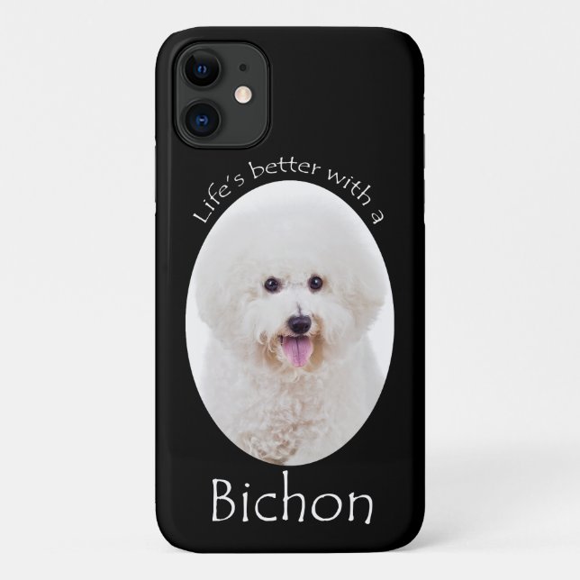Life is Better Bichon iPhone Case (Back)