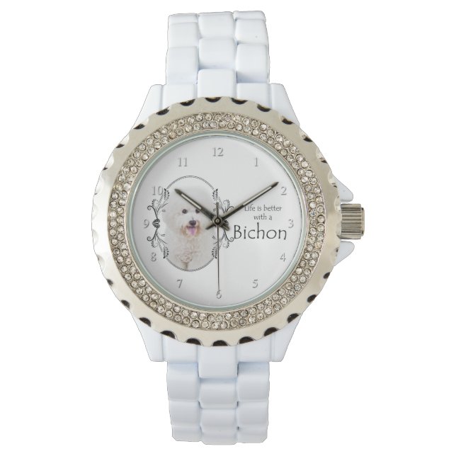 Life is Better Bichon Watch (Front)