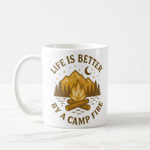 Life is Better By a Campfire Vintage Camping Coffee Mug