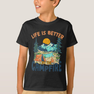 Life is better by the campfire camping vintage T-Shirt