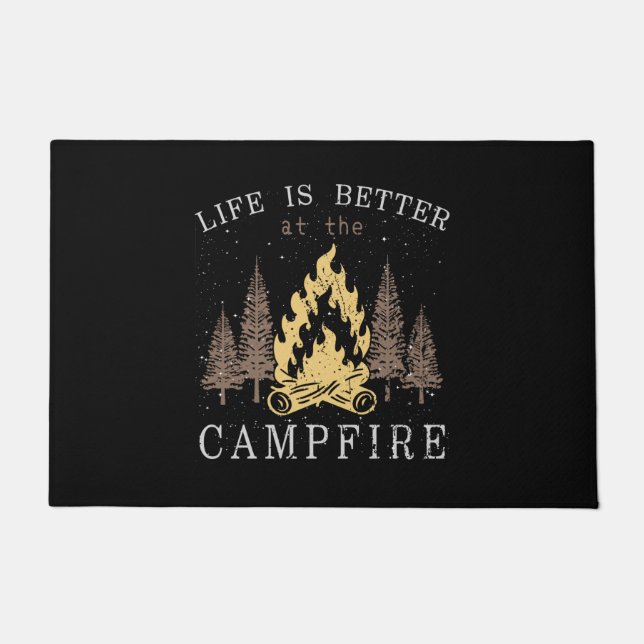 Life Is Better By The Campfire Doormat (Front)