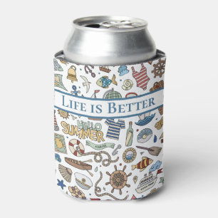Life is Better by the Sea / Fun Coastal Art Cooler
