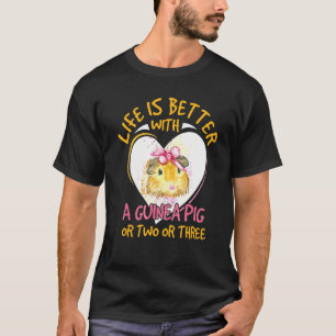 Life Is Better Guineas Wheek Cavy Kids Guinea Pig T-Shirt