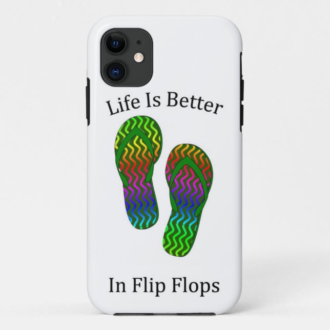 Life Is Better In Flip Flops Case-Mate iPhone Case (Back)