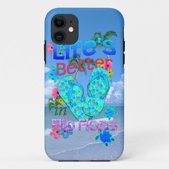 Life Is Better In Flip Flops Case-Mate iPhone Case (Back)