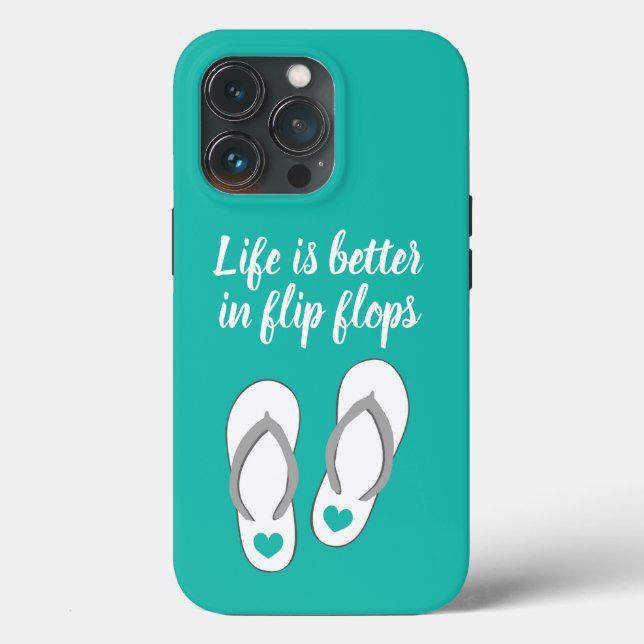 Life is better in flip flops funny summer quote Case-Mate iPhone case (Back)