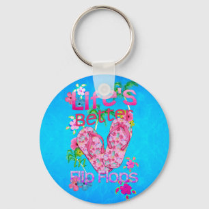 Life Is Better In Flip Flops Key Ring