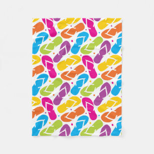 Life is Better in Flip Flops Pattern Fleece Blanket