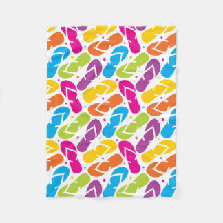 Life is Better in Flip Flops Pattern Fleece Blanket