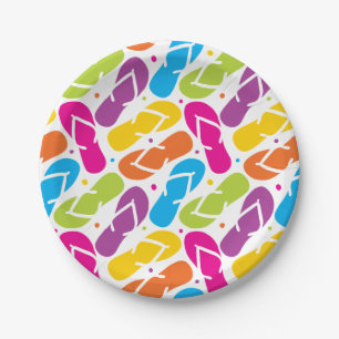 Life is Better in Flip Flops Pattern Paper Plate