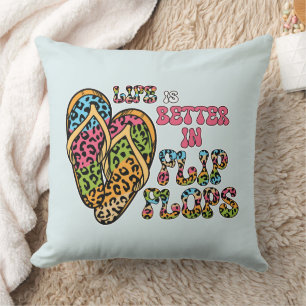 Life is Better in Flip Flops- Summer Vibes Cushion