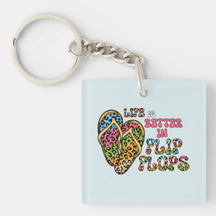 Life is Better in Flip Flops- Summer Vibes Key Ring