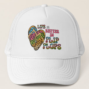 Life is Better in Flip Flops- Summer Vibes Trucker Hat
