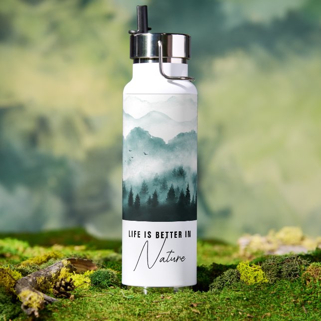 Life Is Better In Nature Photo Customise Water Bottle (Outdoor)