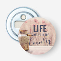 Life is Better in the Country Quote with Milk Can