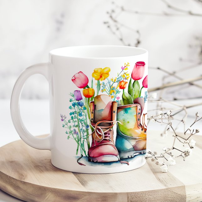 Life Is Better In The Garden Floral Boots Coffee Mug (Creator Uploaded)