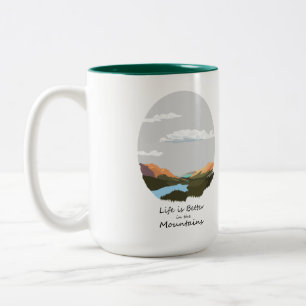 Life is better in the mountain Two-Tone coffee mug