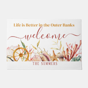 Life is Better in the Outer Banks, WELCOME Doormat
