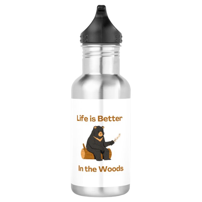 Life is Better in the Woods on a  532 Ml Water Bottle (Right)