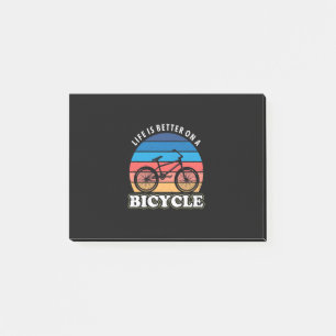 Life Is Better On A Bicycle Post-it Notes