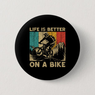 Life Is Better On A Bike Bicycle Riding Cyclist 6 Cm Round Badge