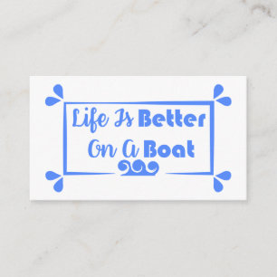 Life Is Better On A Boat border quote  Enclosure Card