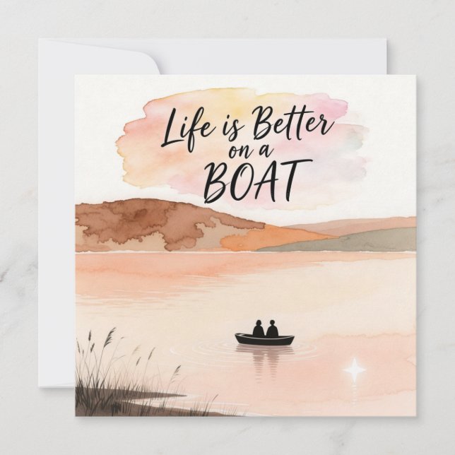 Life is Better on a Boat Invitation (Front)