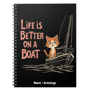 Life is Better on a Boat Katamaran Segeln Design Notebook