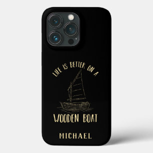 Life is Better on A Boat Nautical Personalised iPhone 13 Pro Case