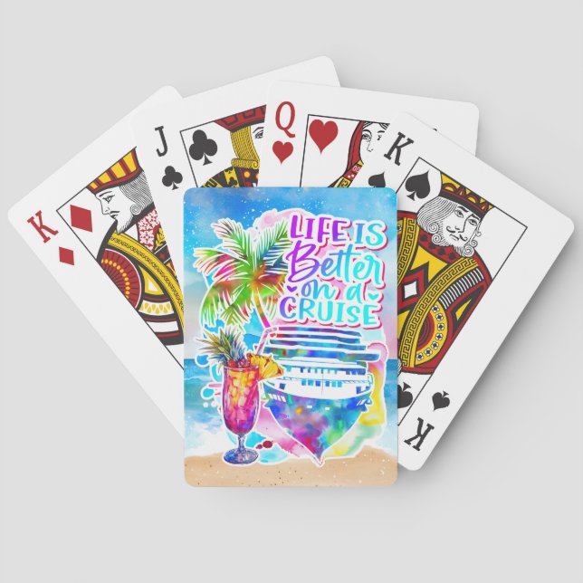 Life is Better on a Cruise  Playing Cards (Back)