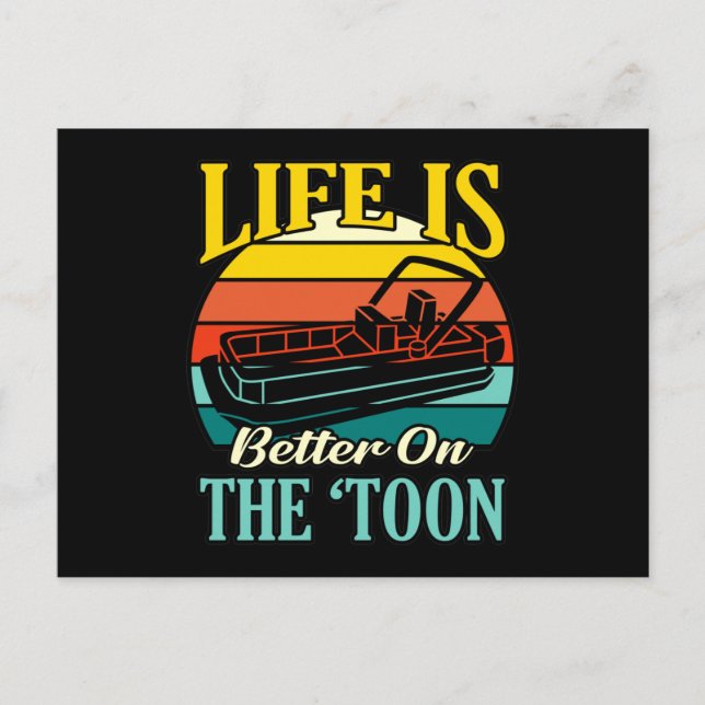Life Is Better On Boat Boating Sailor Cruise Lover Announcement Postcard (Front)