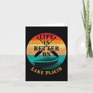 Life Is Better On Lake Placid Funny Boating Humour Card
