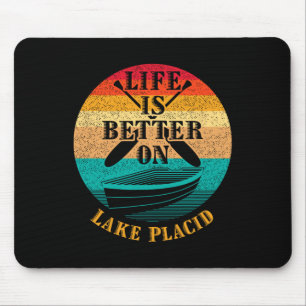 Life Is Better On Lake Placid Funny Boating Humour Mouse Mat