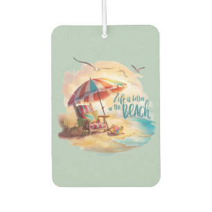Life Is Better on the Beach Coastal Aesthetic Car Air Freshener
