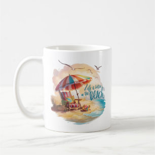 Life Is Better on the Beach Coastal Aesthetic Coffee Mug