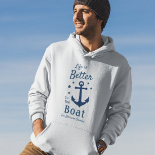 Life Is Better On The Boat Family Name Stars Hoodie