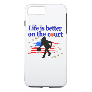 LIFE IS BETTER ON THE COURT USA DESIGN iPhone 8 PLUS/7 PLUS CASE