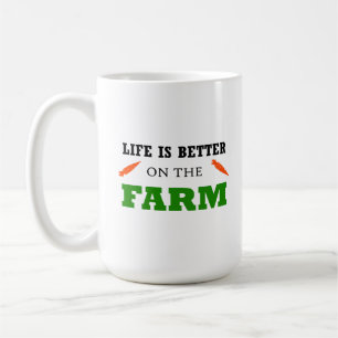Life is better on the farm coffee mug