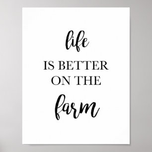 Life is Better on the Farm Home Decor Art Print