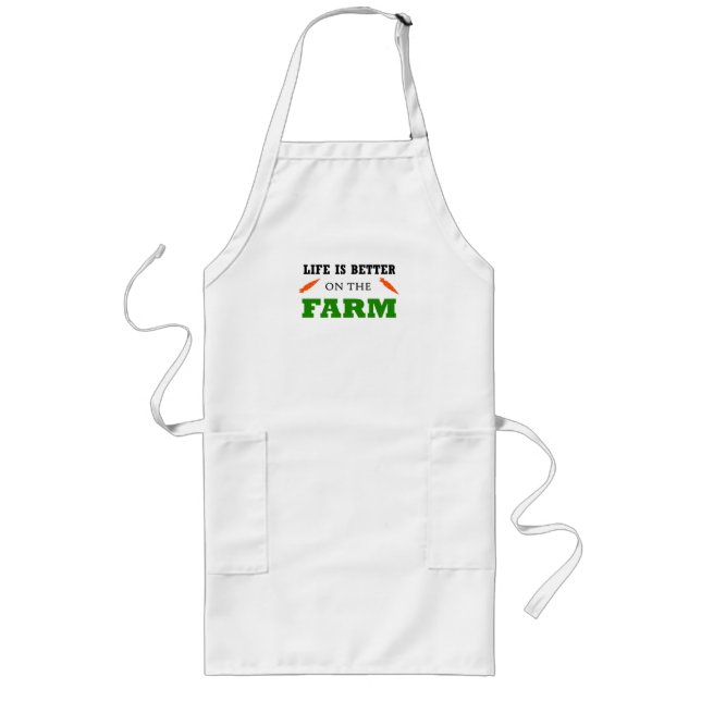 Life is better on the farm long apron (Front)