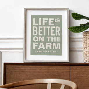 Life is Better on the Farm Personalised Print
