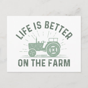 Life Is Better On The Farm Postcard