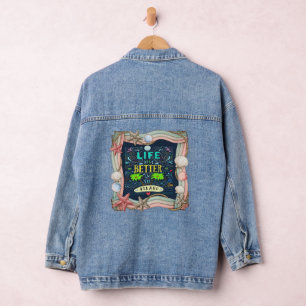 Life is Better on the Island Plaque Denim Jacket