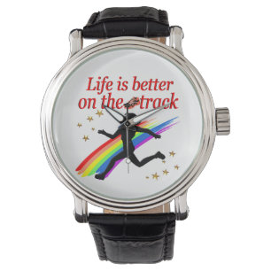LIFE IS BETTER ON THE TRACK RUNNER DESIGN WATCH