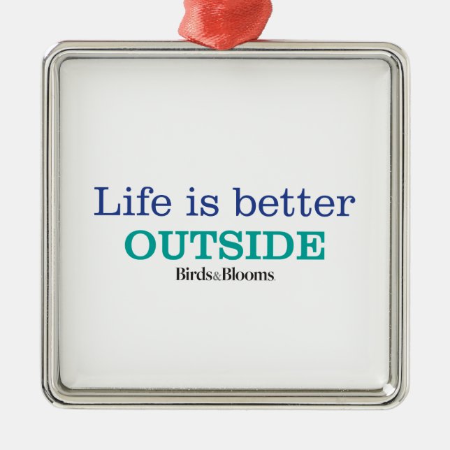 Life is Better Outside Metal Tree Decoration (Front)