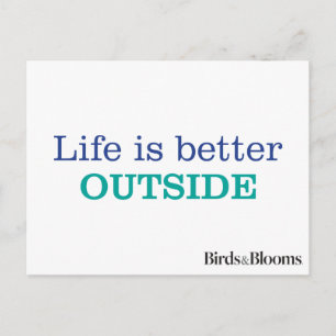 Life is Better Outside Postcard