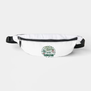 Life Is Better Snow Christmas Snowman Trees Snowfl Bum Bags