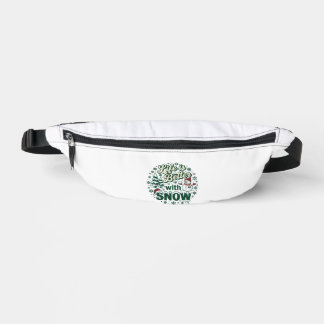 Life Is Better Snow Christmas Snowman Trees Snowfl Bum Bags